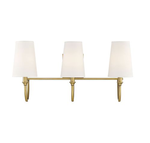 Savoy House Cameron 3-Light Bathroom Vanity Light in Warm Bras
