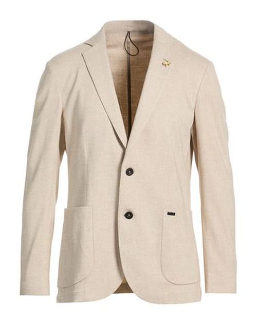 Man Blazer Beige Size 40 Viscose, Polyamide, Elastane