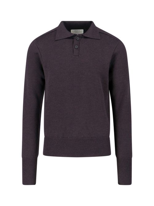 Merino Wool Polo Sweater