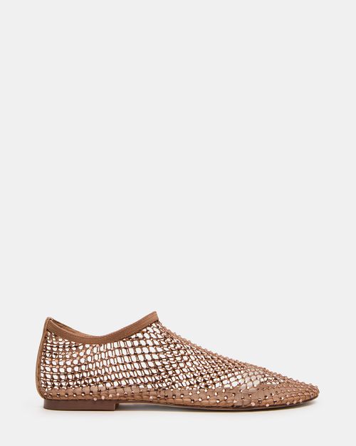 Steve Madden Women's Mino Rhinestones Mesh Flats - Blush - - PVC