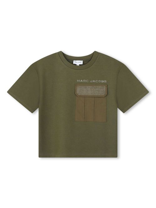 Embellished logo T-shirt - Green