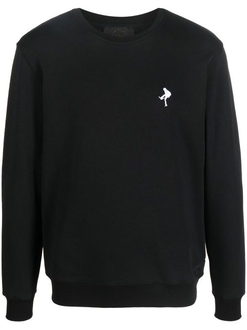 Photograph-print long-sleeved sweatshirt - Black