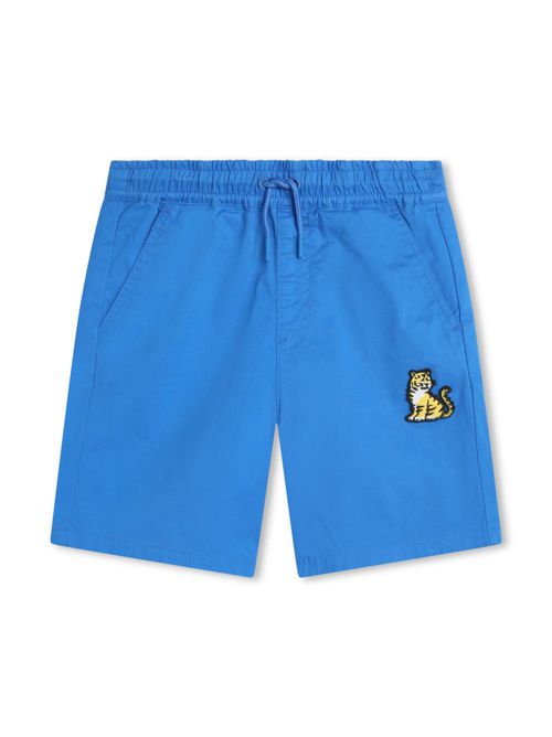 Logo-embroidered track shorts - Blue