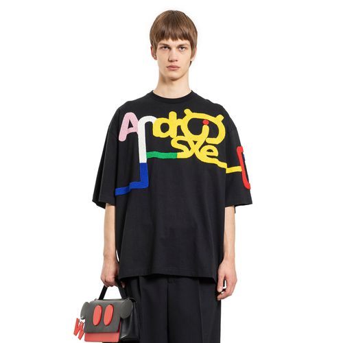 Walter Van Beirendonck 남성 MAN BLACK T-SHIRTS & TANK TOPS