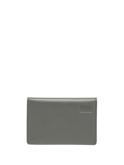 Bi-fold leather cardholder - Grey