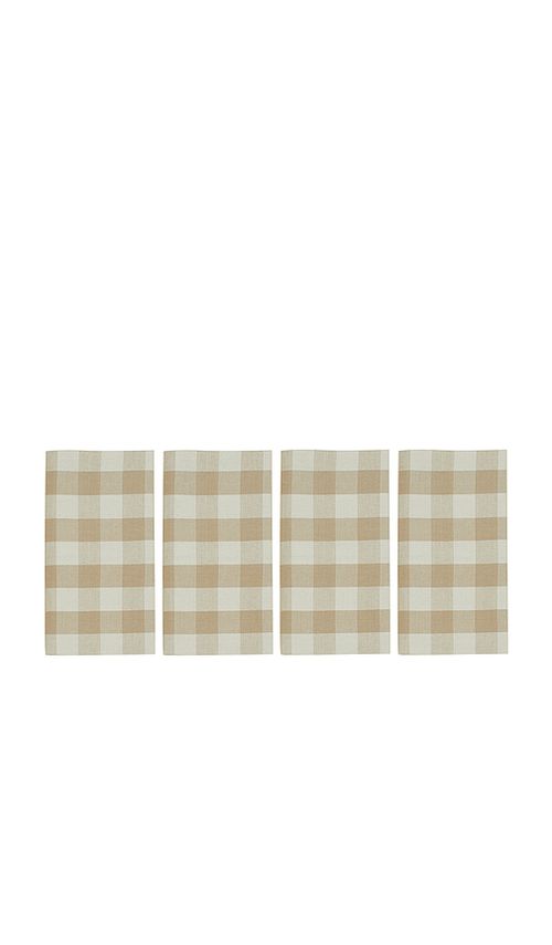 HAWKINS NEW YORK Essential Gingham Napkins Set in Ivory