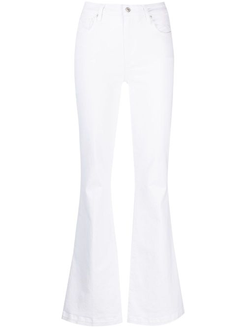 Genevieve 32 high-rise flared jeans - White