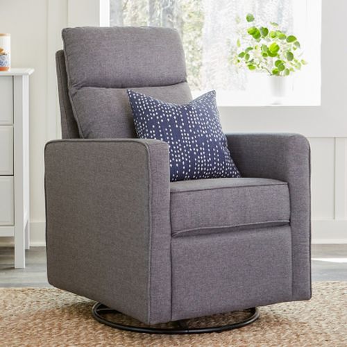 Davinci Gabby Pillowback Swivel Glider, Shadow Gray