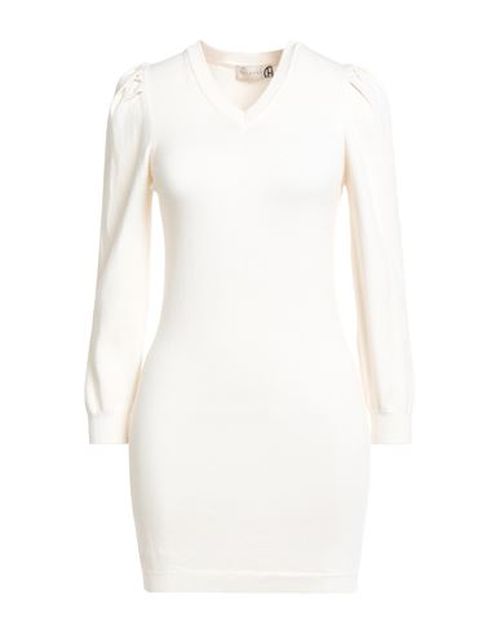 Woman Mini dress Cream Size 6 Viscose, Polyester