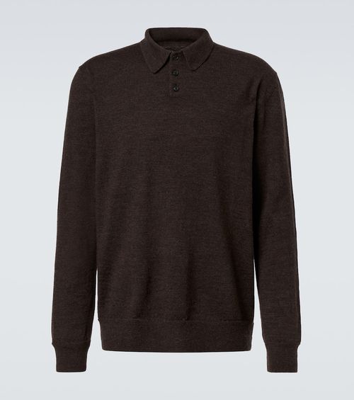 Wool polo sweater