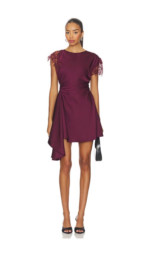 AMUR Zina Ruched Mini Dress in Cerulean Mist. 0 also , 2, 4, 6, 8