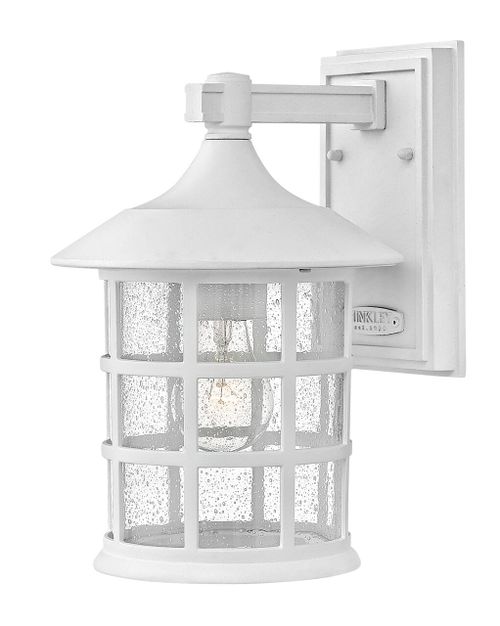 Textured White LED Outdoor Lantern from the Freeport Coastal Elements Collection