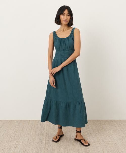 Women's Deep Aqua Coastal Double Gauze Cami Dre