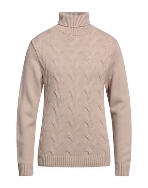 Man Turtleneck Beige Size M Acrylic, Wool