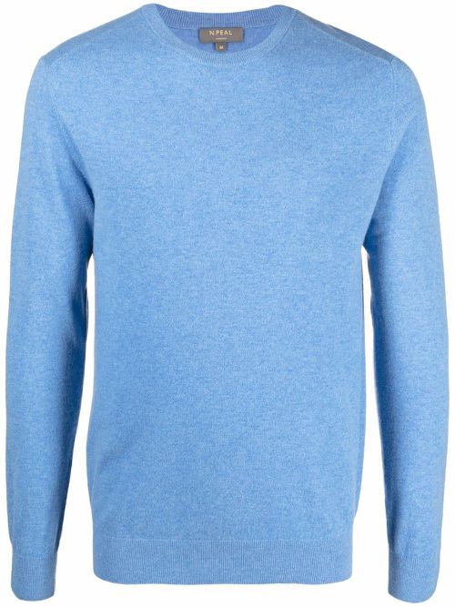 Round neck jumper - Blue