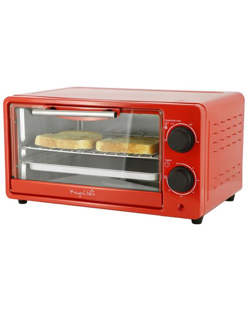 9qt Red Electric Counter Top Toaster Oven