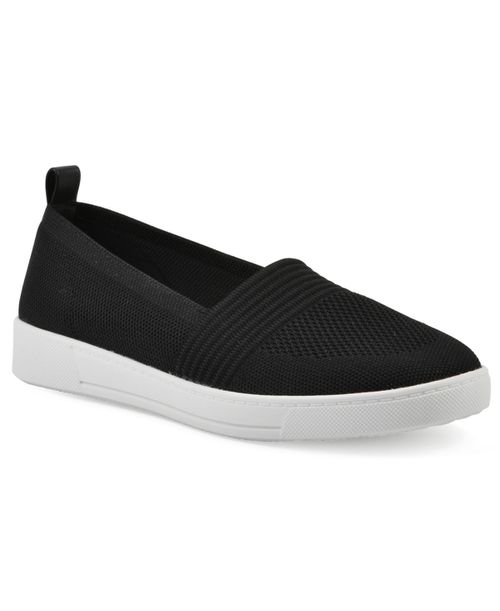 Women's Upright Slip-On Sneakers - Black Fabric