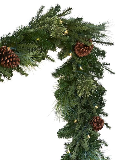 6 ft Mixed Pre-Lit Garland - Green