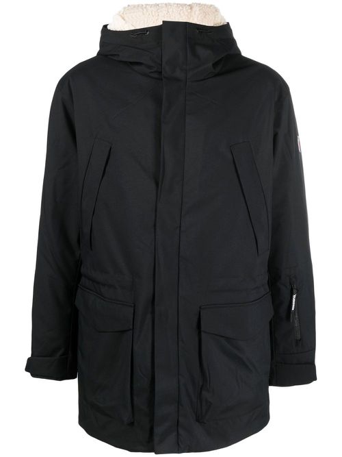 Logo-patch parka - Black