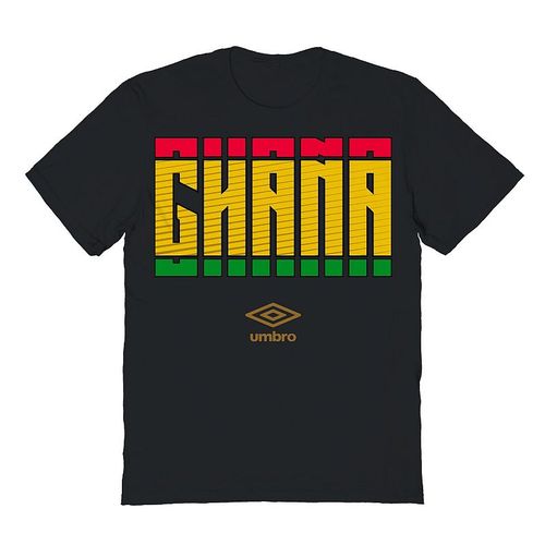 Men's Umbro Ghana Country Stack Graphic Tee, : , Black