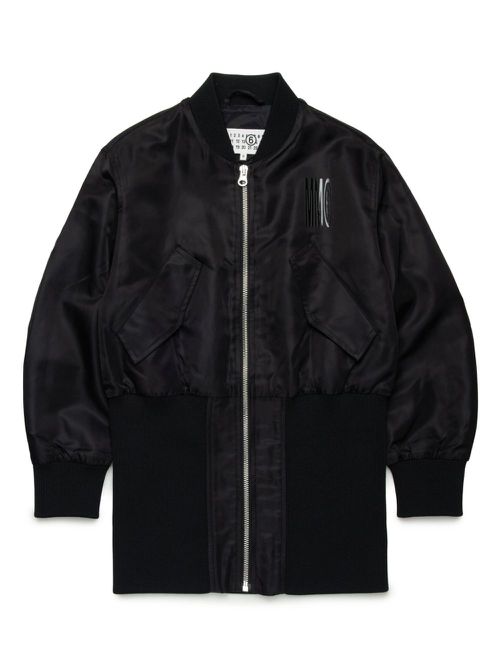 Logo-print bomber jacket - Black