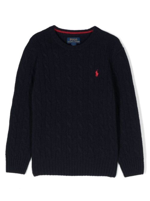 Boys Navy Blue Knitted Sweater