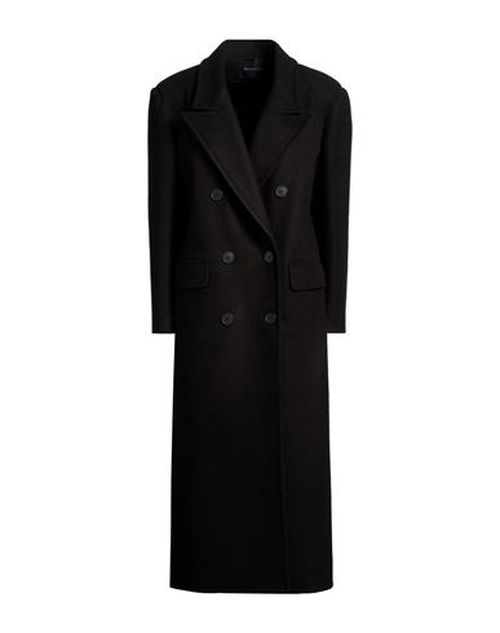 Woman Coat Black Size 10 Polyester, Acrylic, Wool