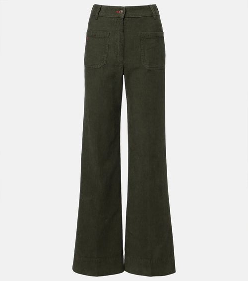 Alina mid-rise corduroy flared jeans
