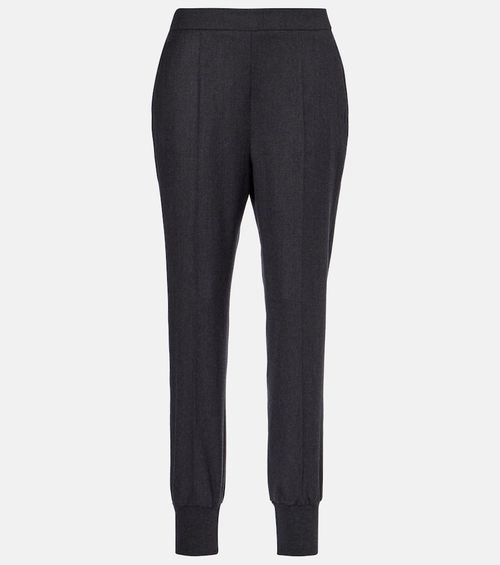 Mid-rise wool tapered sweatpants