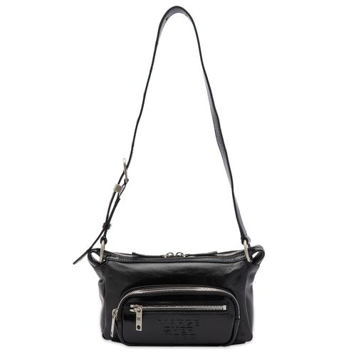 Women's Outpocket Hobo Mini Bag in Black Glossy Plain 