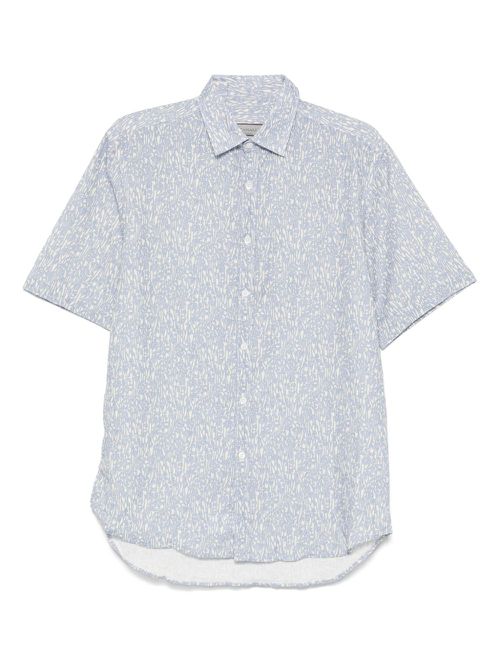 Canali printed shirt - Blue