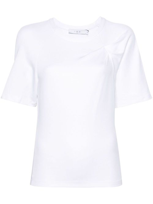 Umae pleat-detail T-shirt - White