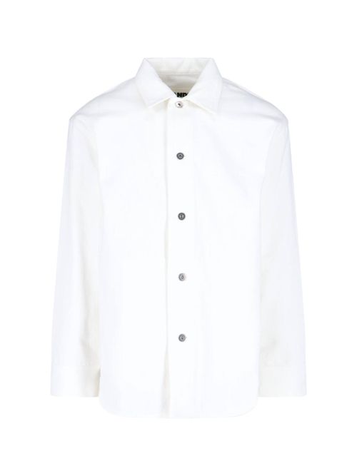 Men's Cotton Shirt with Sheepskin Detail