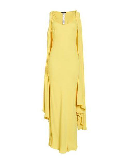 Woman Maxi dress Yellow Size 10 Viscose