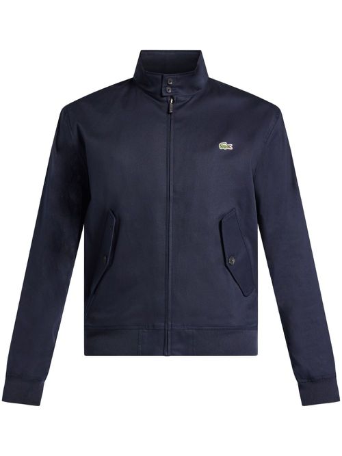 Logo-patch bomber jacket - Blue