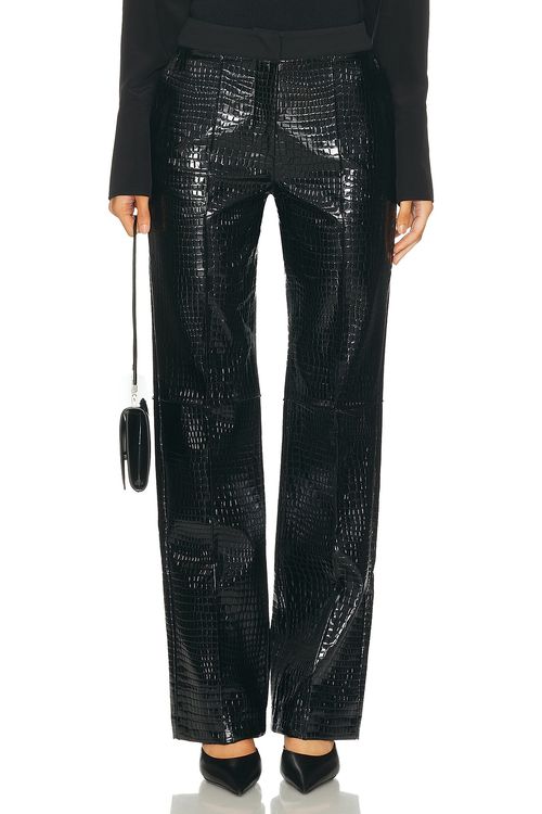 ILA Sia Pant in Black Croco - Black. 40 also