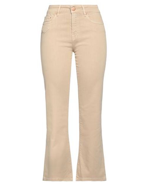 Woman Jeans Beige Size 31 Cotton, Elastane