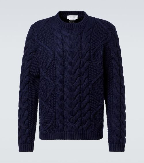 Cable-knit cashmere sweater