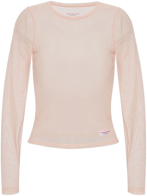 Semi-sheer lingerie top - Pink