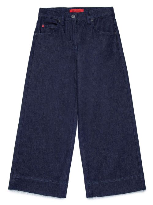 Wide-leg cropped jeans - Blue