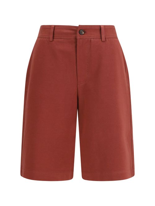 Cotton Bermuda Shorts — Red