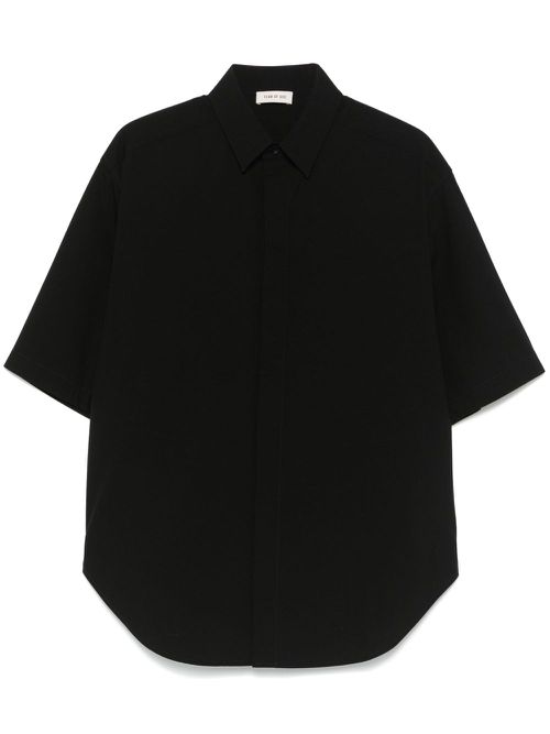 Short-sleeve Oxford shirt - Black