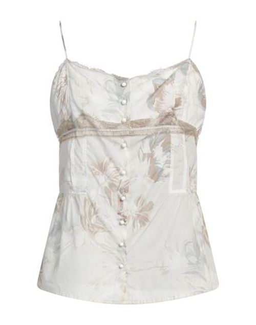 Laurèl Woman Top Beige Size 10 Cotton