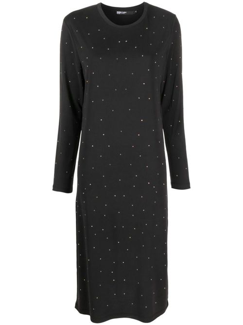 Glitter embellished long-sleeve dress - Grey