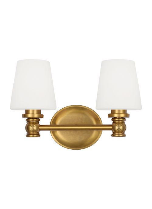 Burnished Brass Bathroom Vanity Light from the Xavierre Collection