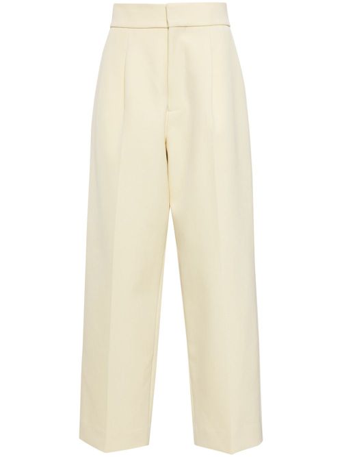 Tapered-leg tailored trousers - Yellow