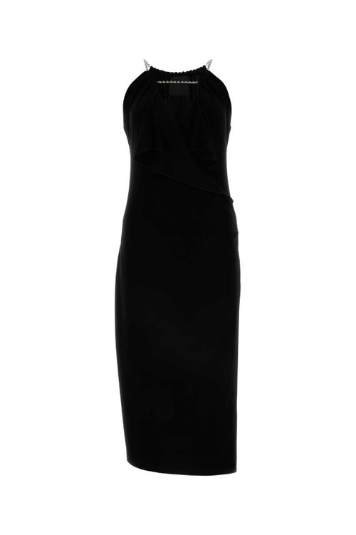 Viscose Slip Dress — Black