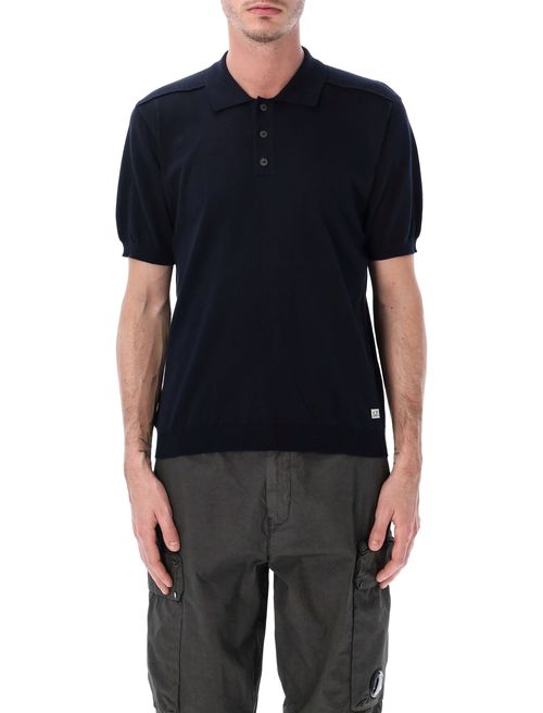 C. p. Company Men's Short Sleeve Polo Sweater