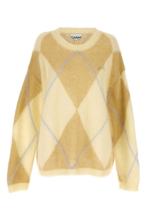 Logo Embroidery Diamond Sweater