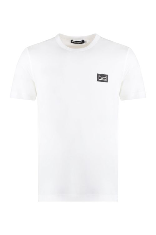 Crew-Neck Cotton T-Shirt — White